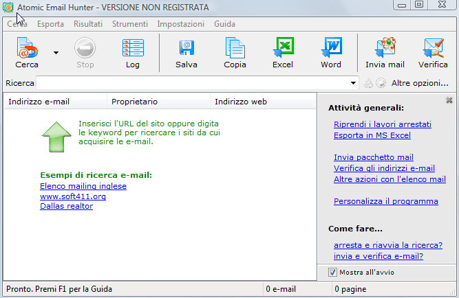 estrarre indirizzi