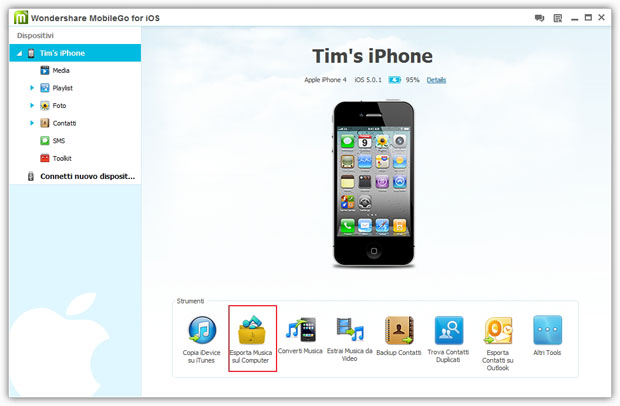 Importare i contatti su iPhone agendo da browser Web