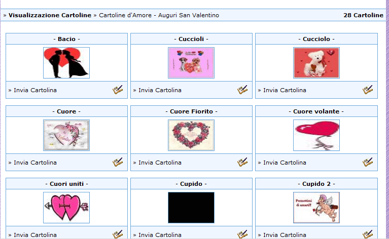 inviare cartoline san valentino