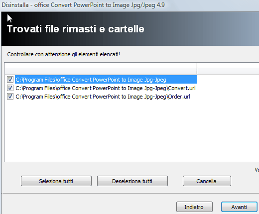 disinstallare i programmi