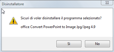 disinstallare programmi