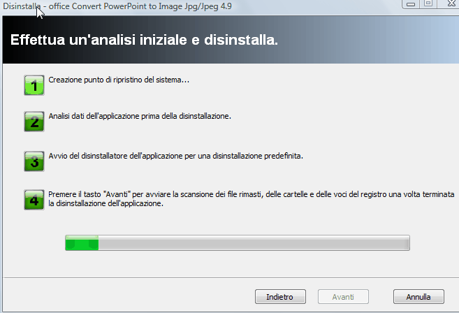 rimozione programmi