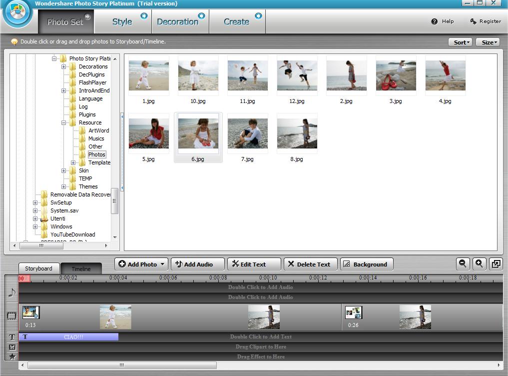 Presentazione video con foto