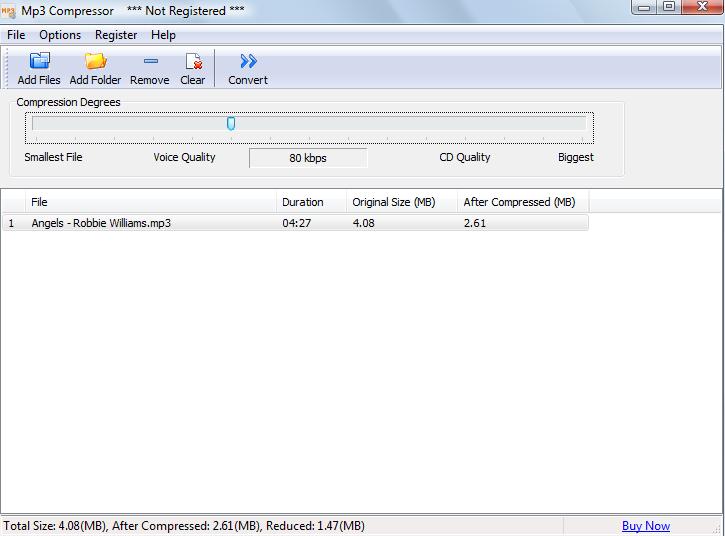 comprimere mp3