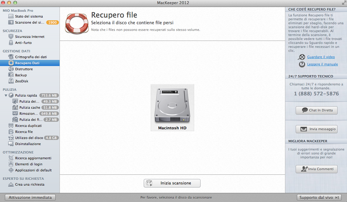 recupero dati mac