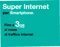 Super Internet per tablet e cellulare. Fino a 3GB al mese.