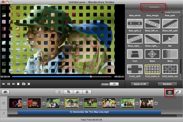 Mac Video editor transition
