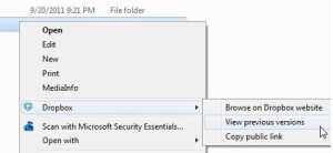 Dropbox-Context-Menu