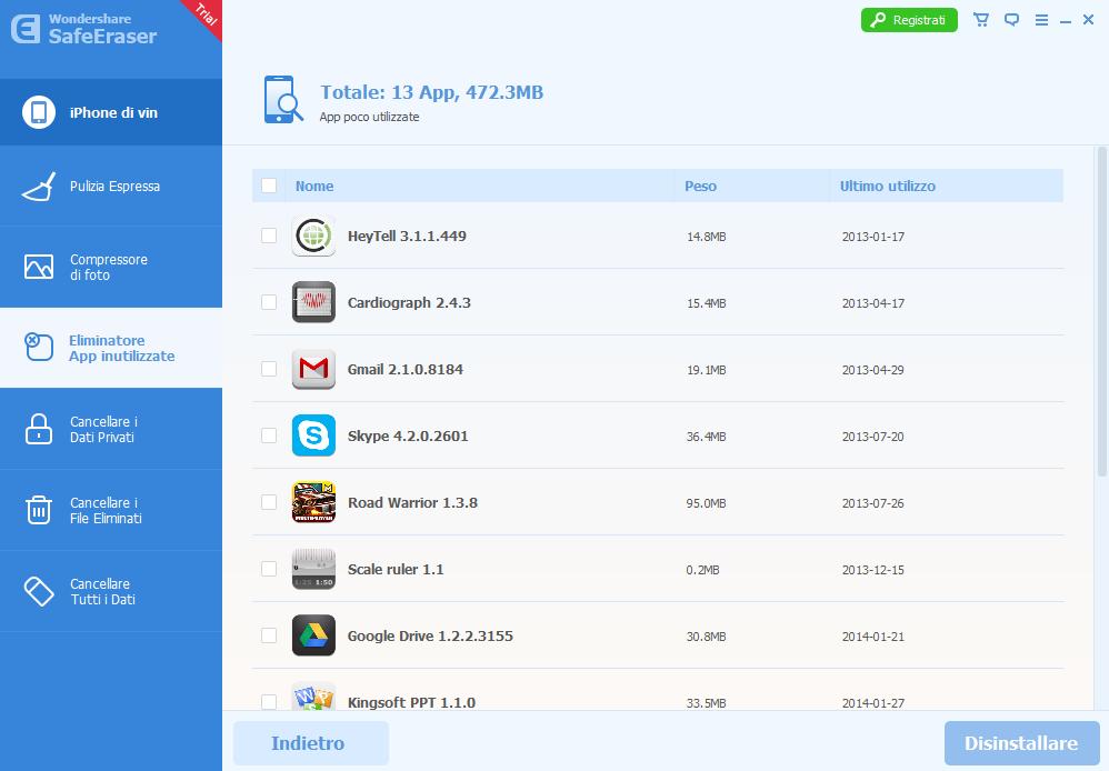 elimina-app-inutilizzate