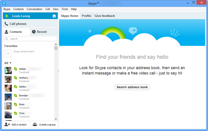 finestra skype
