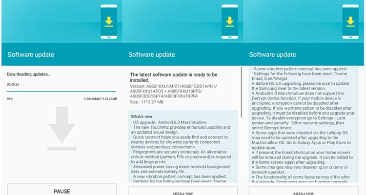 Marshmallow Samsung Galaxy S6 Active