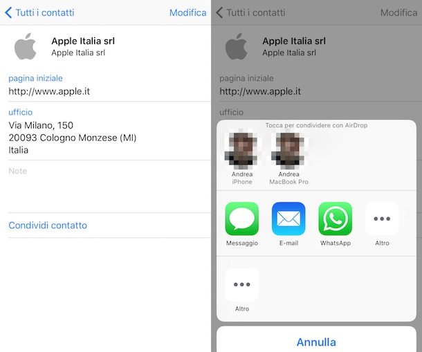 Come trasferire contatti da iPhone a iPhone