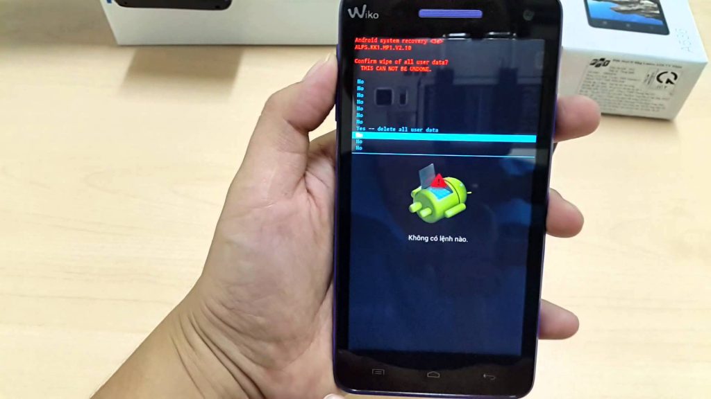 Come effettuare Hard Reset Wiko Rainbow