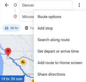 Android google maps salva percorso