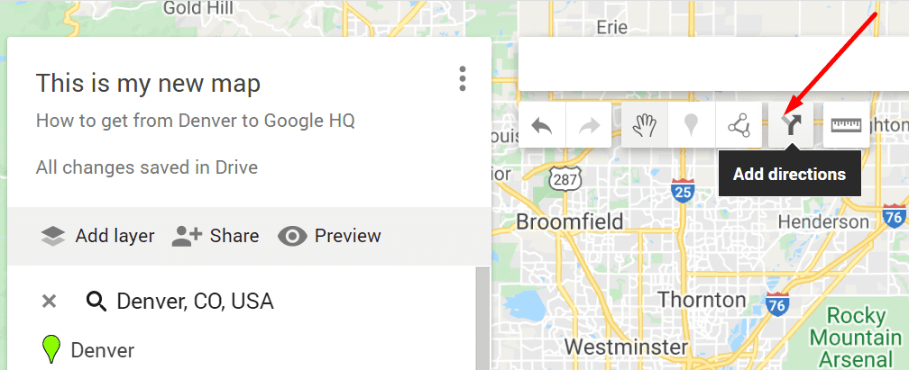 google my maps aggiungi indicazioni
