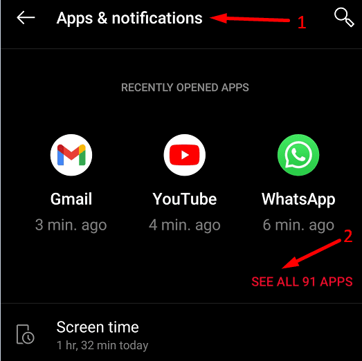 oneplus vedi tutte le app