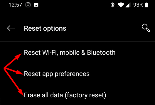 ripristinare il telefono OnePlus