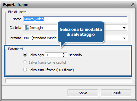 Come esportare le immagini da un video? Passo 6