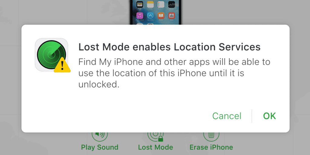la modalità smarrito abilita i servizi di localizzazione: le app potranno utilizzare la posizione di questo iPhone fino allo sblocco