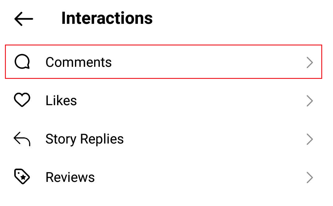 tocca Commenti per vedere tutti i tuoi commenti in un unico posto poiché i commenti più recenti vengono posizionati in alto
